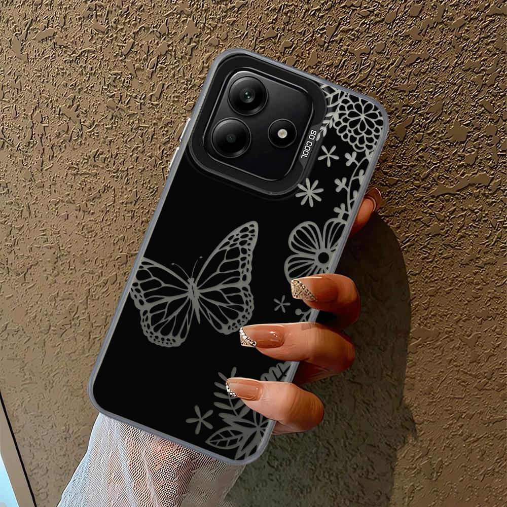 Creative Butterfly Flowers Case for Xiaomi Redmi Note 14 14C 11 Pro A2 A1 12 12C 10 13C Note 13 12 Pro Plus Phone Cover