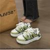 Модные зелено-голубые кроссовки на платформе, женские милые кроссовки со звездой, женские модные повседневные теннисные туфли, обувь на толстой подошве в стиле Харадзюку, вулканизированная обувь
