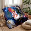 Serbia Printed Flannel Blanket Skin Friendly Warm Decorative Throw for Indoor Couch Bed Daily Use