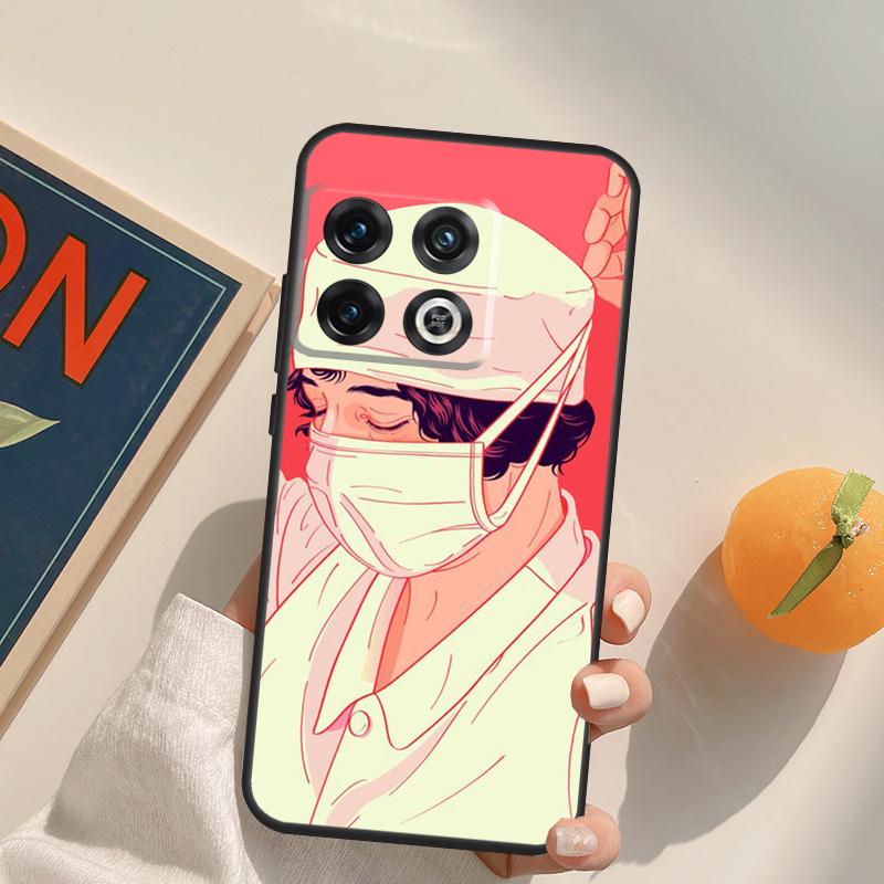 Мультяшный чехол с изображением врача, медсестры и лекарств для OnePlus 12R 13R 13T 10R 15 13 12 11 10T 8T Nord CE 4 3 2 Lite N20 N30 Nord 5