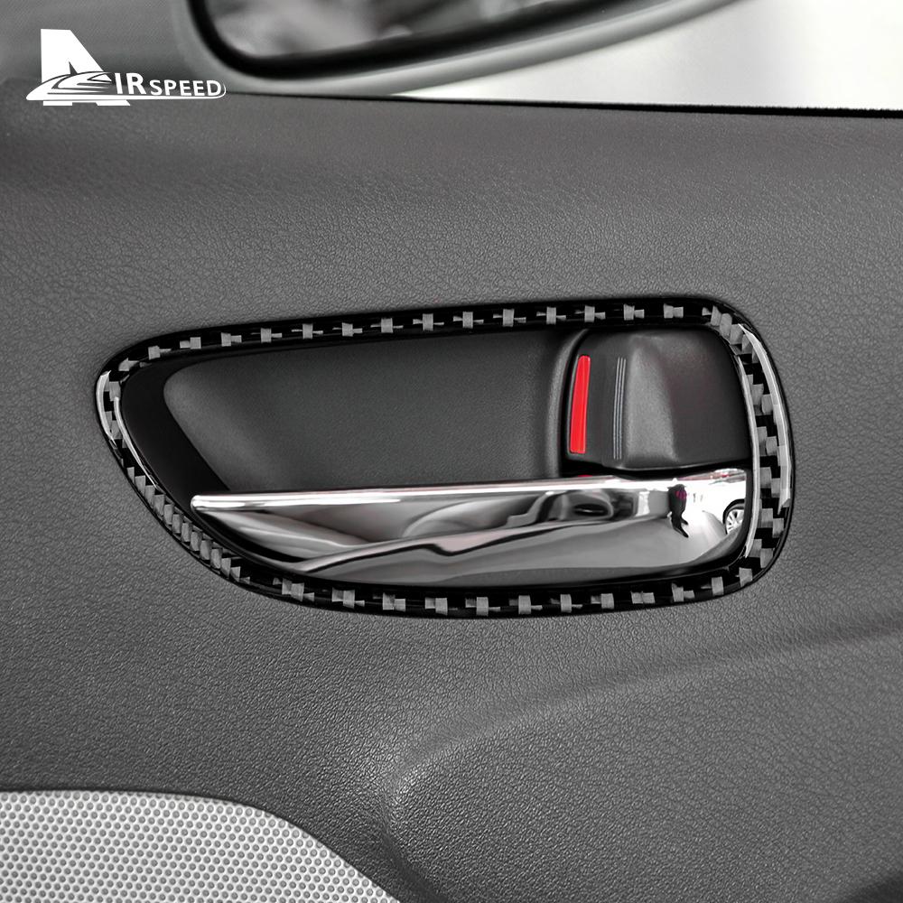 Наклейка AIRSPEED для Lexus IS IS250 300 350C 2006-2012, ручка передней двери автомобиля, чехол из настоящего углеродного волокна, автомобильный интерьер