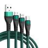 100 Вт 6A 3-в-1 USB-кабель, кабель для быстрой зарядки, многофункциональный зарядный шнур, USB-шнур, адаптер, плетеный провод для мобильного телефона, планшета, ноутбука