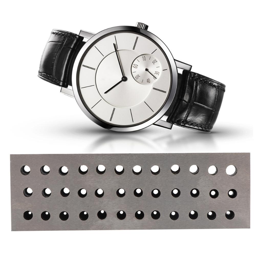 36 Holes Steel Drilling Carving Hole Punching Plate Watch Repairing Accessory Tool