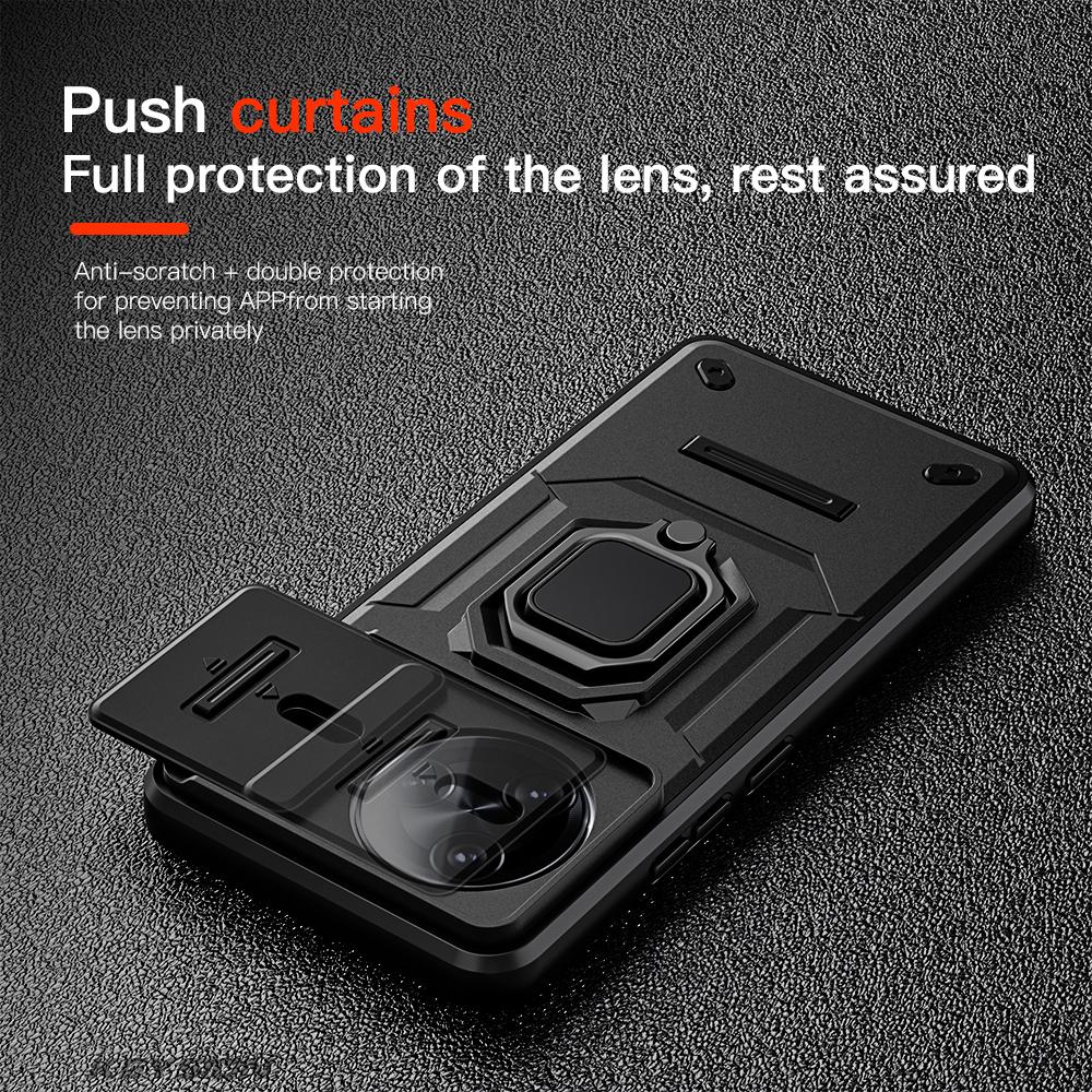 KEYSION Противоударный защитный чехол для POCO F7 Pro Slide Camera Защитное кольцо для объектива Подставка для телефона Задняя крышка для Xiaomi POCO F7 Ultra