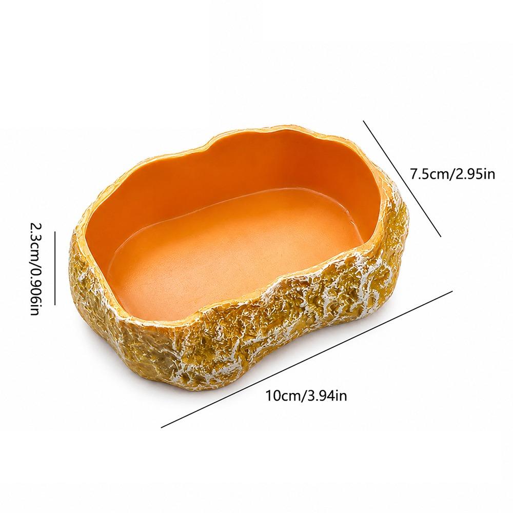 Tree Stump Shape Reptile Feeding Bowl Multicolor Reptile Bathtub for Tortoises