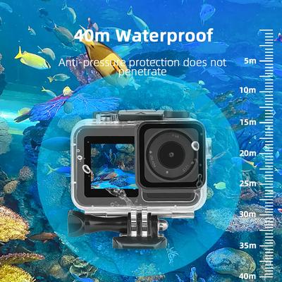 Водонепроницаемый чехол BRDRC 40 м для DJI OSMO Action 5 Pro Защитный корпус Спортивная камера Плавание Дайвинг Серфинг Экшн 4 Аксессуар