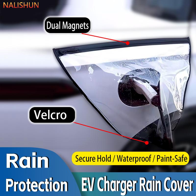 Universal Electric Vehicle Charger Port Rainproof Dustproof Cover Outdoor Protection Covers for Sedan SUV Car Accessories PVC