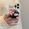 Магнитный мультяшный 16promax Прозрачный чехол для мобильного телефона iPhone 15 Подходит для 13 Молот Кот Вращающаяся подставка 14 Мягкий