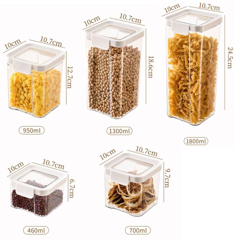 Large Capacity Kitchen Food Storage Canisters Transparent Plastic Miscellaneous Grain Jar Moisture-Proof Multigrain Organizer