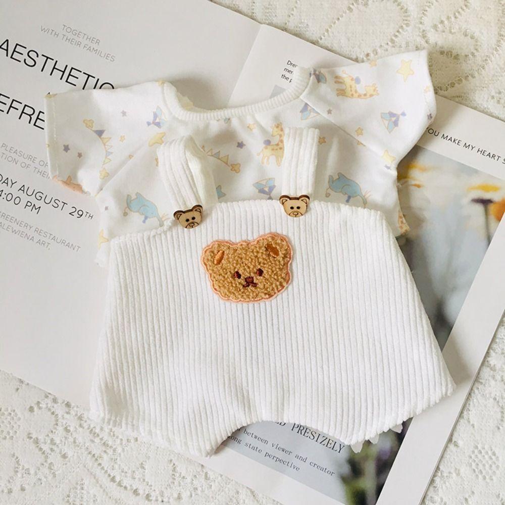 Одежда для шарнирного мишки ручной работы, Наряд для куклы своими руками, Модный мини-костюм с подтяжками, 30 см шарнирный мишка