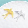 3PCS Swallow Shaped Swallow Brooches Gold Silver Bird Breastpin Swallow Brooch Pins  Jewelry Gift