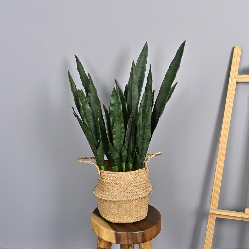 1 шт. листья для сада сансевиерия офис искусственный тигр пиран домашний тропический магазин декор искусственные растения настоящий сенсорный пластик