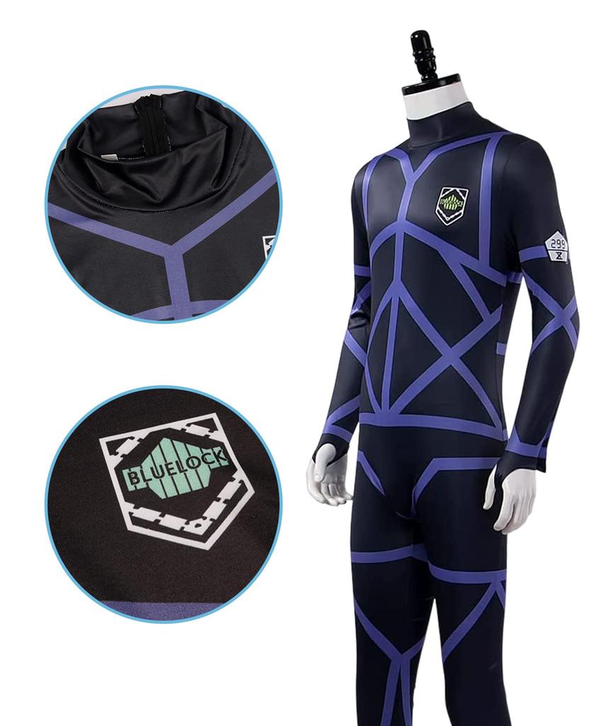 Blue Lock Cosplay Kunigami Rensuke Cosplay Costume with Kunigami Rensuke Soccer Training Team Kunigami Building First Jersey Number Blue Lock Rank 291