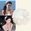 Elegant French Lace Hollow Wide Scrunchie Hair Band For Women Girls Sweet Hair Ornament Rubber Band Fashion Hair Accessories