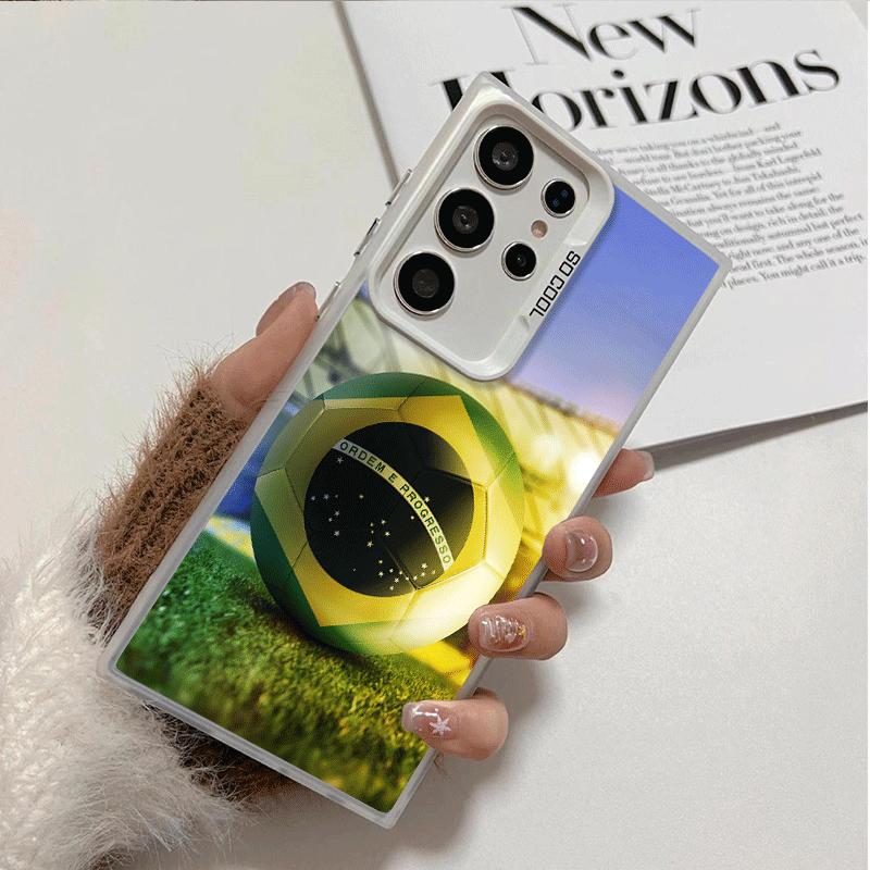 Brazil Brazilian Flag Soft Phone Case for Samsung Galaxy S24 S25 FE S26 Edge S23 Ultra S22 Plus S21 + Shockproof Cover Back Shel