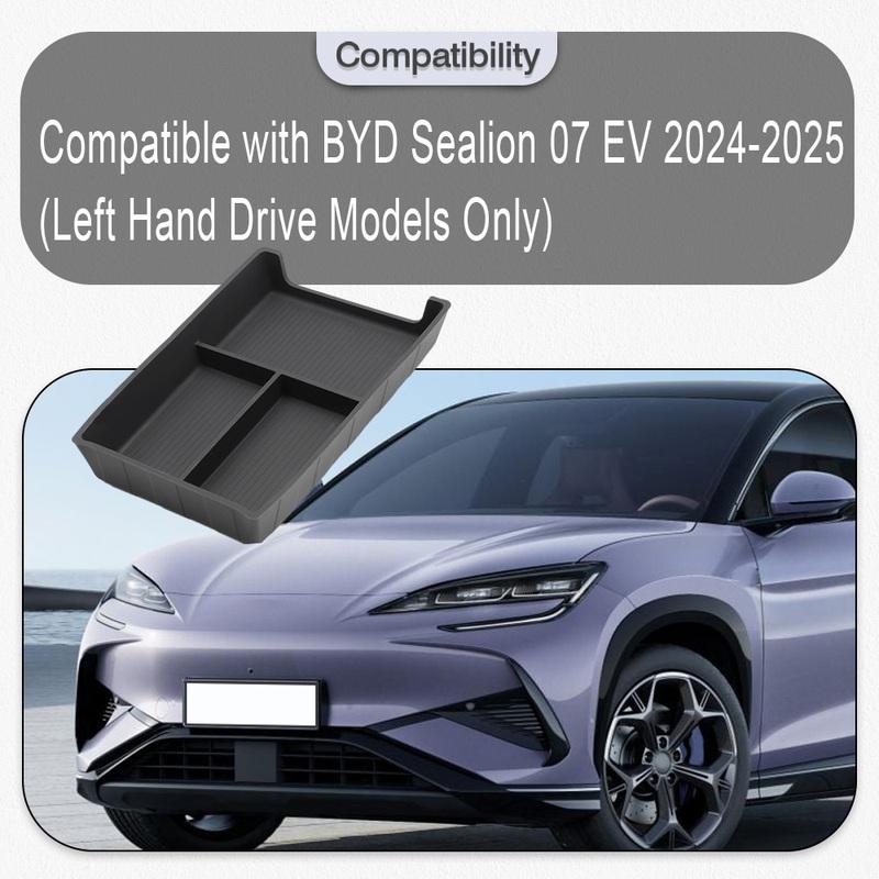 For BYD Sealion 07 EV 2024-2025 Car Center Central Armrest Storage Box Console Tidying Tray Organizer Box Interior Accessories