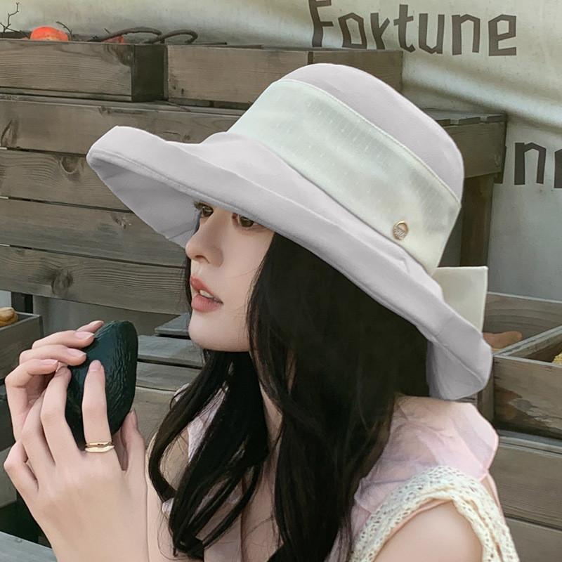 Summer Sun Protection Hat For Women With Wide Brim And Butterfly Knot For Outdoor Fashion And Travel