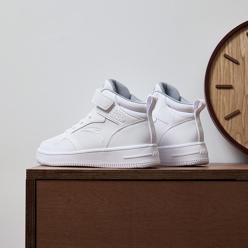 Anta Детские Модные Универсальные Нескользящие Износостойкие Легкие Амортизирующие Высокие Кроссовки Мужские Кроссовки Белые A12438004-3