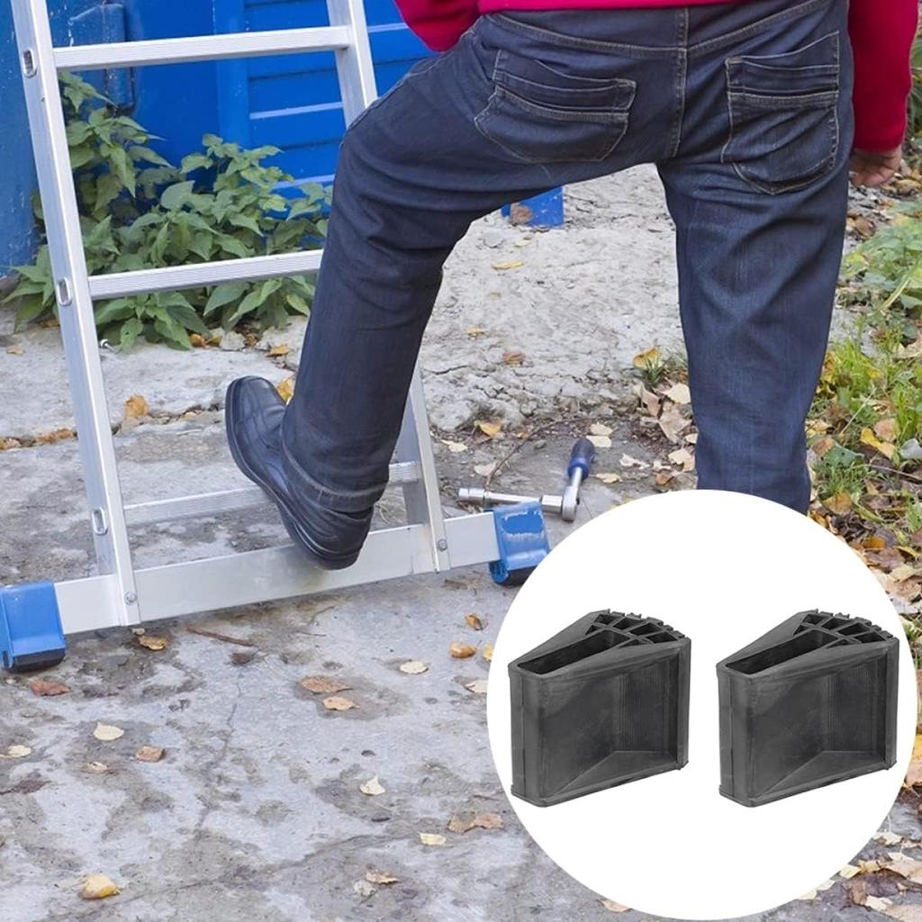 2pcs Folding Ladder Sliding Mat Ladder Feet Cushion Rubber Step Ladder Feet Ladder Security Bumper Bumpers Telescoping Ladder Non-skid Ladder Pads