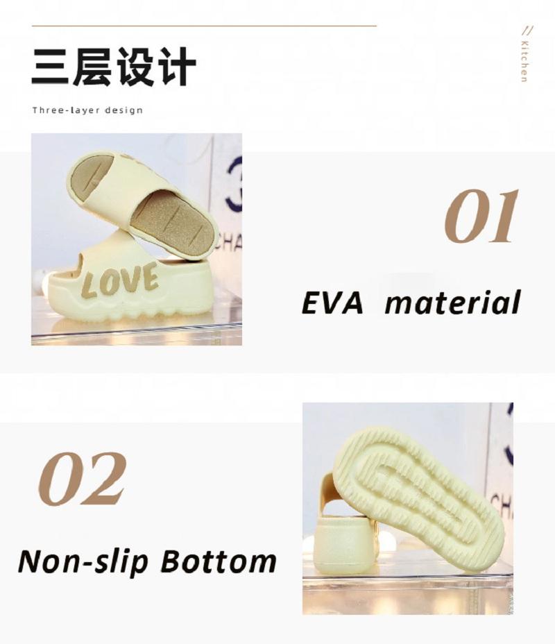 Тапочки с высокой подошвой 7 см, летние мягкие туфли из ЭВА, нескользящие шлепанцы для женщин, удобные сандалии для отдыха на открытом воздухе, зеленые тапочки Love Slides