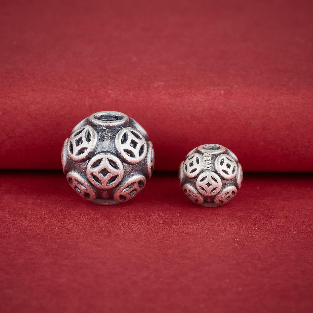 Серебряные бусины-разделители для монет для изготовления украшений и аксессуаров своими руками