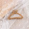 Metal Hollowed Fashion Design Wood Color Wood Grain Hair Claws Shark Grab Clip Women Hair Accessories Korean Style Hair Claw