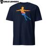 Abstract Colorful Silhouette Winter Sport Figure Skating Girl Unisex T-Shirt