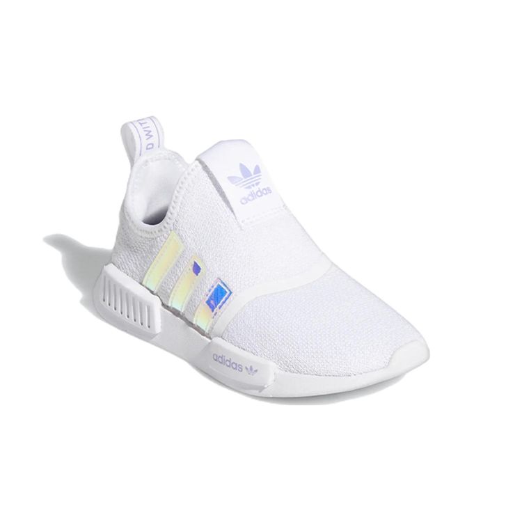 Adidas NMD 360 Little Kid Белые переливающиеся детские кроссовки Cloud-White Light-Purple Clear-Pink GX3321