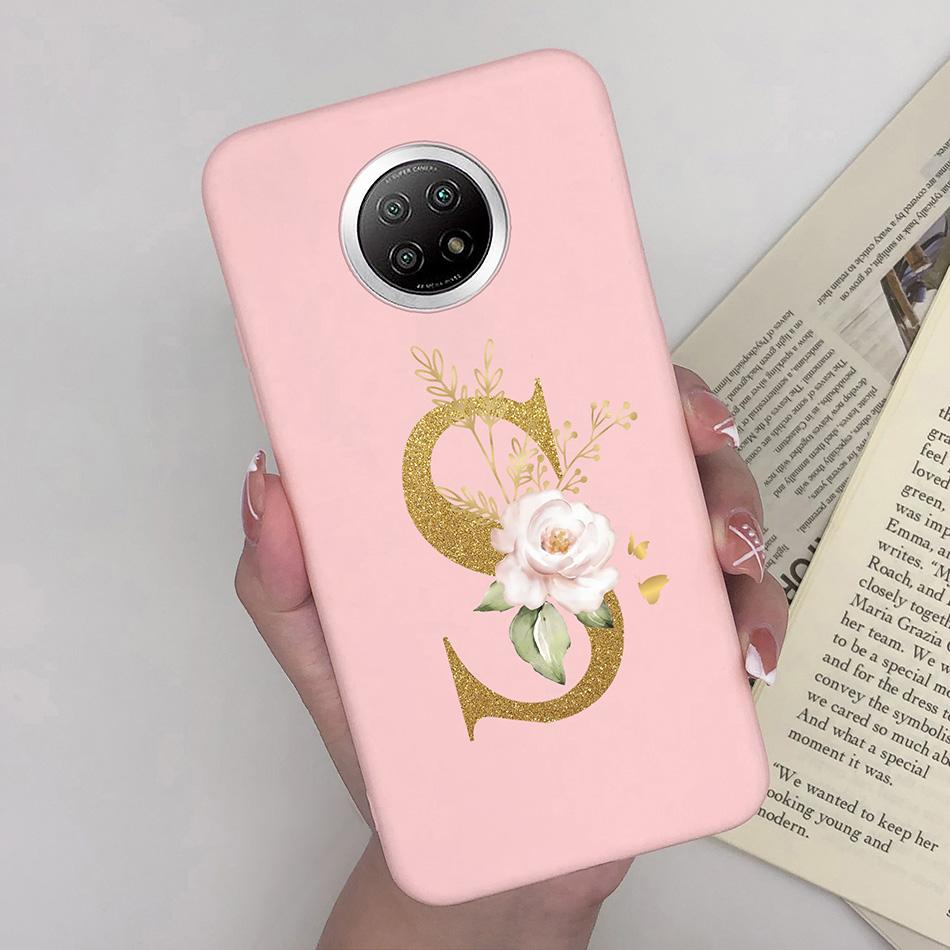 Flower Letters For Xiaomi Redmi Note 9T 5G Case Cover Soft Silicone Bumper Protective Phone Cases For Redmi Note9T 9 T Fundas
