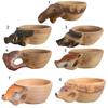 Water Mug Hand Carved Fox Crafted Nordic Style Animals Head Image Cup Home