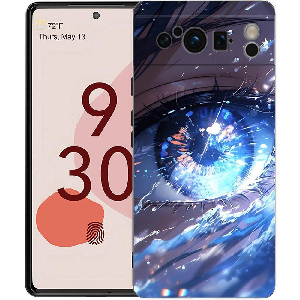 Чехол для телефона Google Pixel 8 A 7 6 Pro 6A 5G черный мягкий противоударный чехол силиконовый TPU чехол с рисунком милых глаз