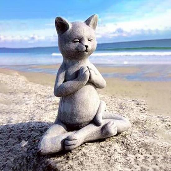 Статуя лягушки для медитации, кошка, молитвенная собака, йога, собака, статуя собаки для медитации, украшение для сада в стиле дзен, статуя Будды, собака