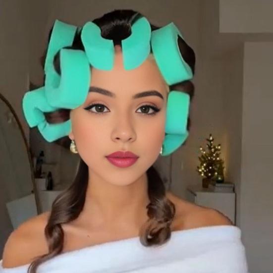 12 шт./компл. губка пушистые бигуди для волос C-образной формы без нагрева для женщин ночные бигуди для сна ленивые девушки влажные сухие короткие длинные волосы завивка инструменты для укладки