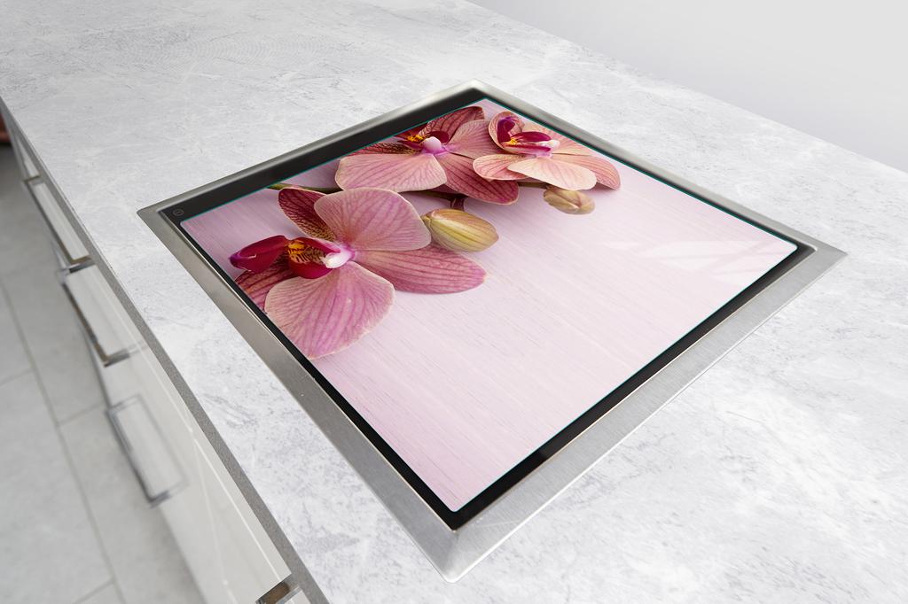 Glass stovetop protector 50x52 Flower