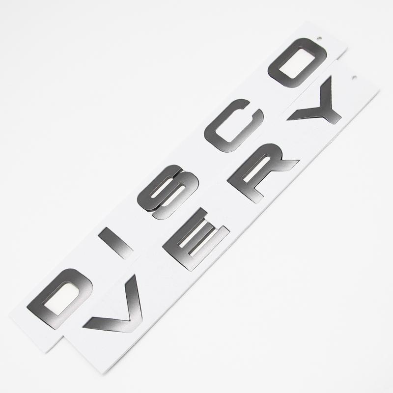 3D Gloss Black DISCOVERY Letter Car Front Hood Rear Trunk Emblem Badge Sticker For Land Rover Discovery Sport 3 4 5 Accessories FG2