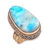 Republic Larimar Gemstone Copper Jewelry Ring Size 8.5 g8L98