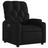 Electric Recliner Chair Black Synthetic Leather