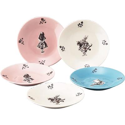 Yamakasyoten Macmillan Alice in Plate Набор из 5 цветных столовых приборов Alice, разные товары, сделанные в Японии (Алиса в стране чудес) 13,5 см алк20-57