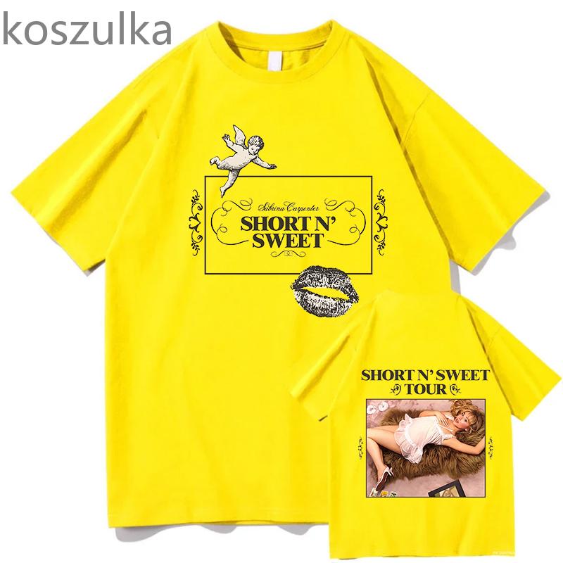 Sabrina Carpenter Short n Sweet Tshirts Unisex Summer Tshirt Female y2k Clothing Pure Cotton Harajuku Fashion Casual Streetwear