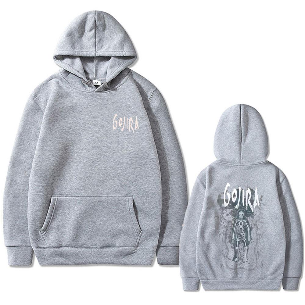 Металл Рок-группа Gojira The Flesh Alive Худи Мужчины Женщины Мода Популярная Уличная одежда Мужская Повседневная Популярные Хлопковые Худи с Капюшоном