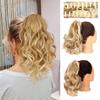 Синтетический 12-дюймовый короткий зажим для волос в хвосте, мягкий волнистый вьющийся зажим для наращивания волос, светлый хвост для женщин, повседневная вечеринка
