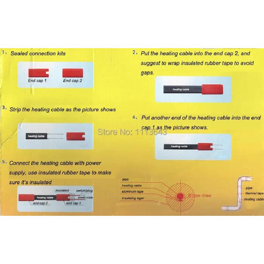 MINCO HEAT 1~50 meters DC 12V 24V 36V 48V Low Voltage Self-regulating Heating Cable Pipe Anti-Freeze Protection Warm Wire