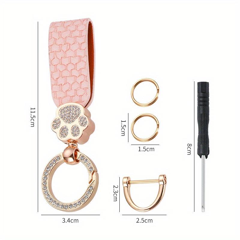 Брелок из искусственной кожи с рисунком кошачьей лапки. Модный аксессуар для пар, креативный подарок для мужчин и женщин, автомобильный брелок.