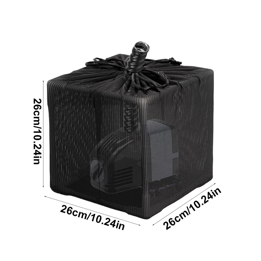 Сумка для прудового насоса Сетчатый фильтр Мешок Защита от засорения с кулиской Экран из мелкой сетки для сада Аквариума Фонтана Открытого двора