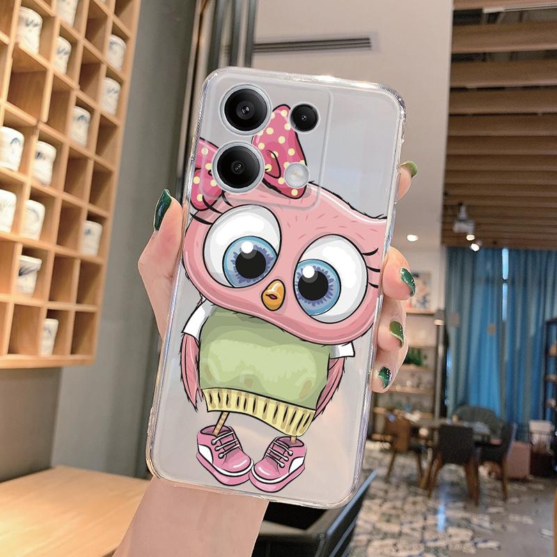 Мягкий силиконовый чехол с рисунком из мультфильма для Samsung A55 S24 Xiaomi Redmi Note 13 Pro 13C iPhone 15 Huawei Honor Realme Camera Защитный противоударный чехол