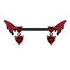 Red Bat Navel Lip Nipple Belly Piercing Jewelry Ear Studs Nose Rings Belly Button Rings
