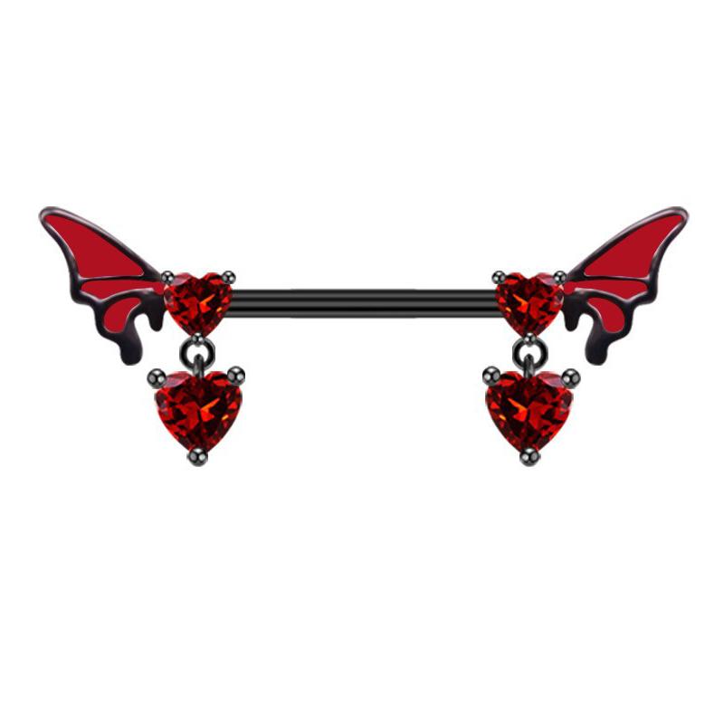 Red Bat Navel Lip Nipple Belly Piercing Jewelry Ear Studs Nose Rings Belly Button Rings