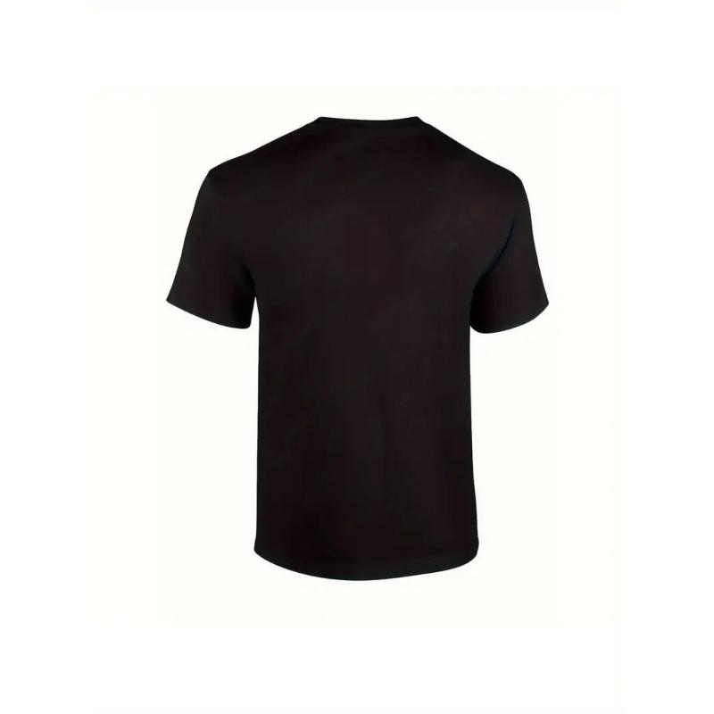 Европейские размеры Мужская цветная футболка с рисунком скелета кролика круглый вырез короткий рукав черный яркий принт повседневная одежда можно стирать в машине