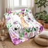 Festive Teddy Bear Christmas Decor Theme blanket Lightweight Warm Flannel Blanket Decorative Throw Blanket for Home Decoration
