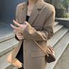 Blazer Women's Autumn New Loose and Thin Medium and Long Top Casual Versatile Fashion Small Western Clothing Women